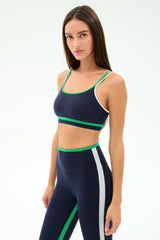 Eva Rigor Double Strap Bra - Indigo/Spearmint