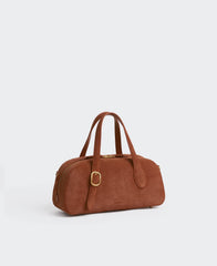 Small Asra Boston Bag - Terracotta(Suede)
