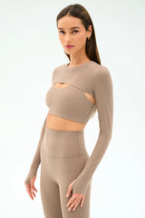Amelia Airweight Lite Shrug - Latte