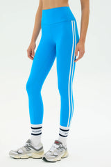 Ella High Waist Airweight 7/8 - Riviera/White