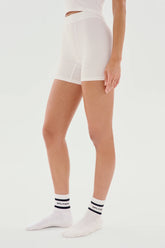 Theo Rib Short - White