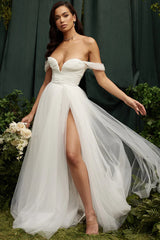 Fairytale White Tulle Bridal Gown