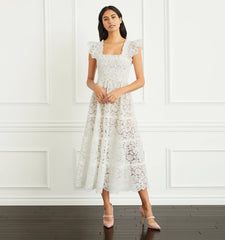 Couturebud The Lace Ellie Nap Dress - White Lace