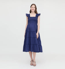 Couturebud The Maternity Ellie Nap Dress - Navy Cotton