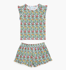 Couturebud The Baby Lala Short Set - Geranium Stripe