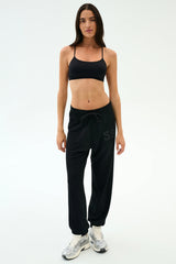 Andie Oversized Fleece Varsity 59 Sweatpant - Black/59