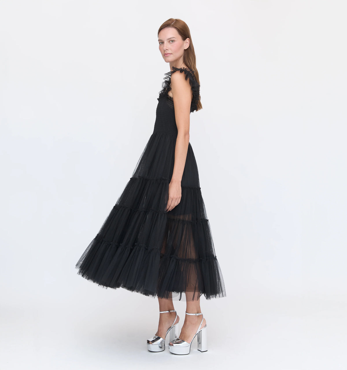 Couturebud The Tulle Ellie Nap Dress - Black Tulle