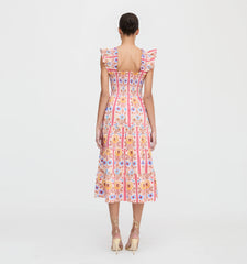 Couturebud The Ellie Nap Dress - Pink Floral Block Stripe