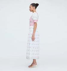 CouturebudThe Madeline Nap Dress - White Trailing Fern