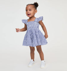 Couturebud The Baby Ellie Nap Dress - Navy Gingham