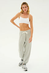 Andie Oversized Fleece Sweatpant - Heather Grey