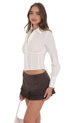 Corset Shirt in White
