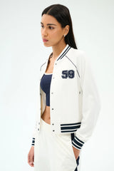 Hayes Varsity Rigor Jacket - White