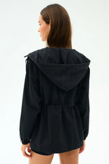 Reggie Water Repellent Jacket - Black/White