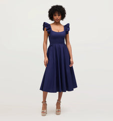 Couturebud The Daphne Dress - Navy Cotton