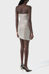 Strapless Floral Studded Dress