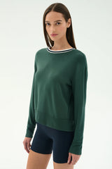 Sonja Fleece Sweatshirt W/ Stripe