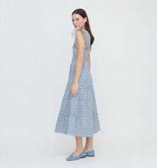 CouturebudThe Ellie Nap Dress - Navy Circular Lattice
