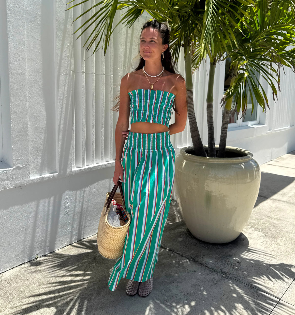 Couturebud The June Nap Top - Sunset Stripe