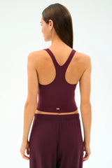 Ella Airweight Tank - Dark Cherry/Valencia