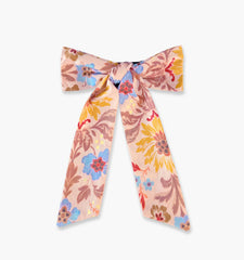 CouturebudThe Belle Bow - Pink Floral Block Stripe
