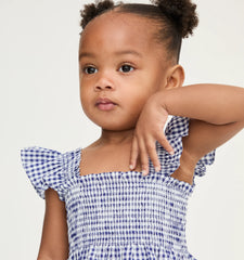 Couturebud The Baby Ellie Nap Dress - Navy Gingham