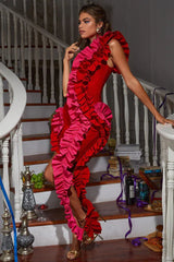 Yemi One Shoulder Ruched Bandage Dress