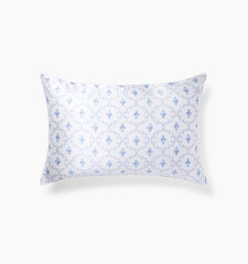 Couturebud The Sisi Silk Pillowcase - Blue Trellis