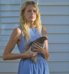 CouturebudThe Cosima Nap Dress - Bluebird Tonal Seersucker