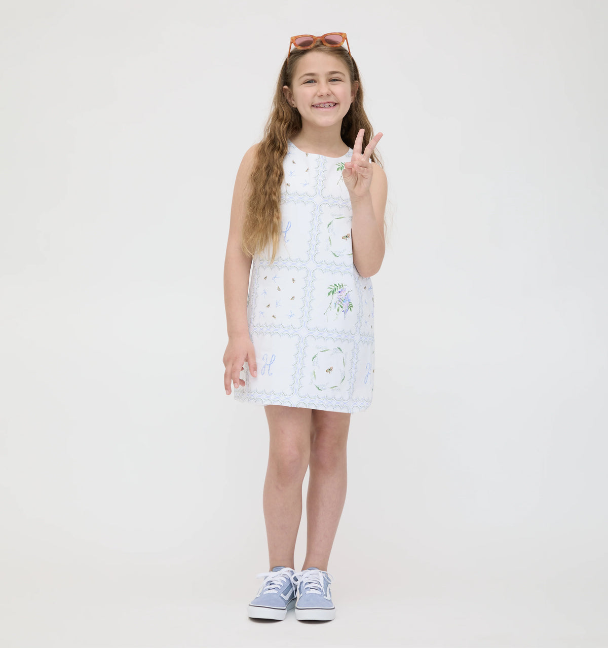 Couturebud The Tiny Charlie Dress - White Floral Patchwork