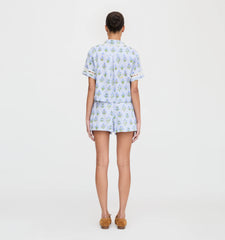 CouturebudThe Annette Top - Blue Block Print