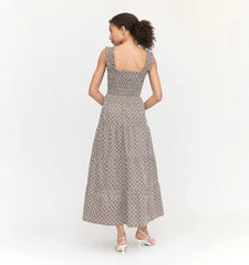 Couturebud The Kimmy Nap Dress - Chocolate Circular Lattice