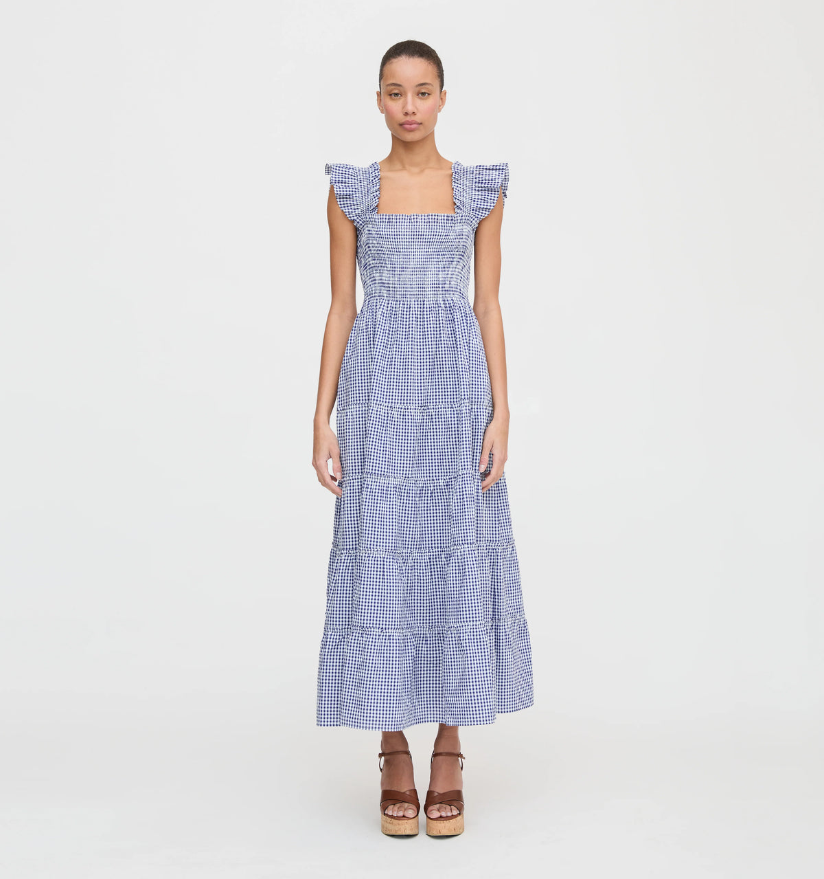 CouturebudThe Ellie Maxi Nap Dress - Navy Gingham