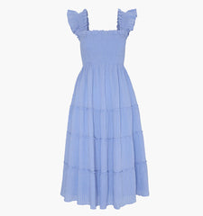 CouturebudThe Ellie Nap Dress - Bluebird Tonal Seersucker