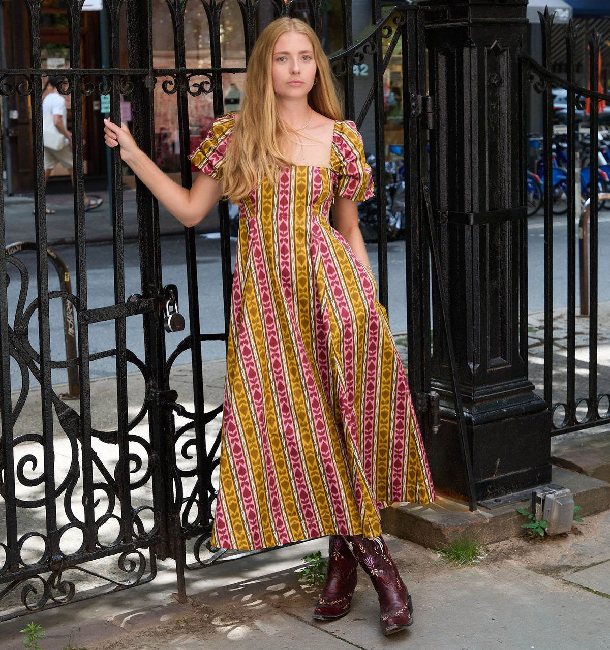 Couturebud The Matilda Dress - Ikat Topiary