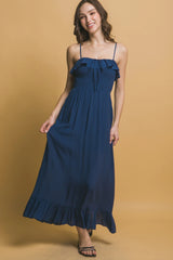 Smocked Ruffle Maxi Dress