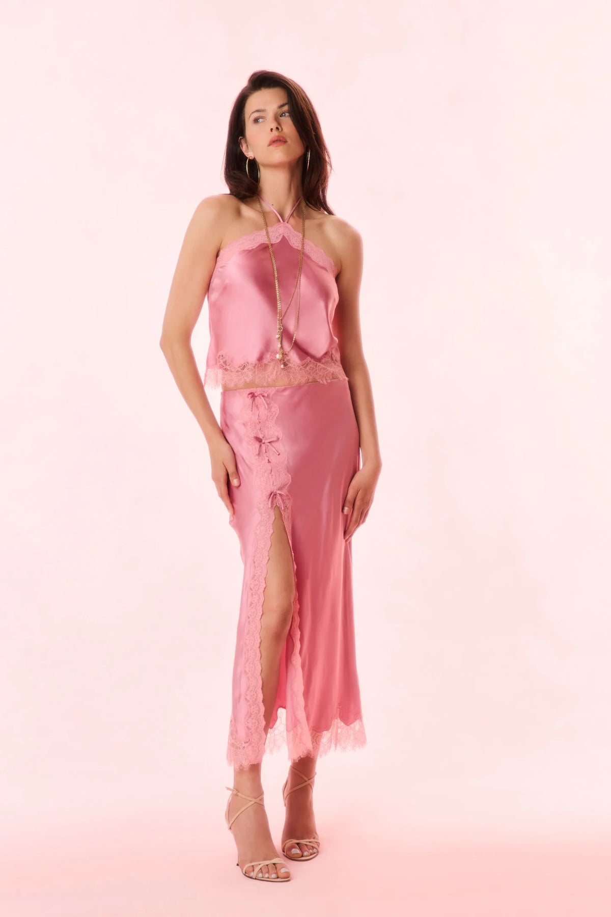Calder Silk-Blend Maxi Slip Skirt