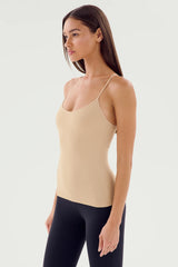 Loren Seamless Waist Length Tank - Nude