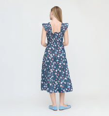 Couturebud The Ellie Nap Dress - Navy Belgravia Floral Ikat