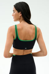 Cait Rigor Bra - Black/Grass