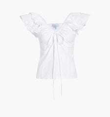 Couturebud The Zuri Top - White Eyelet