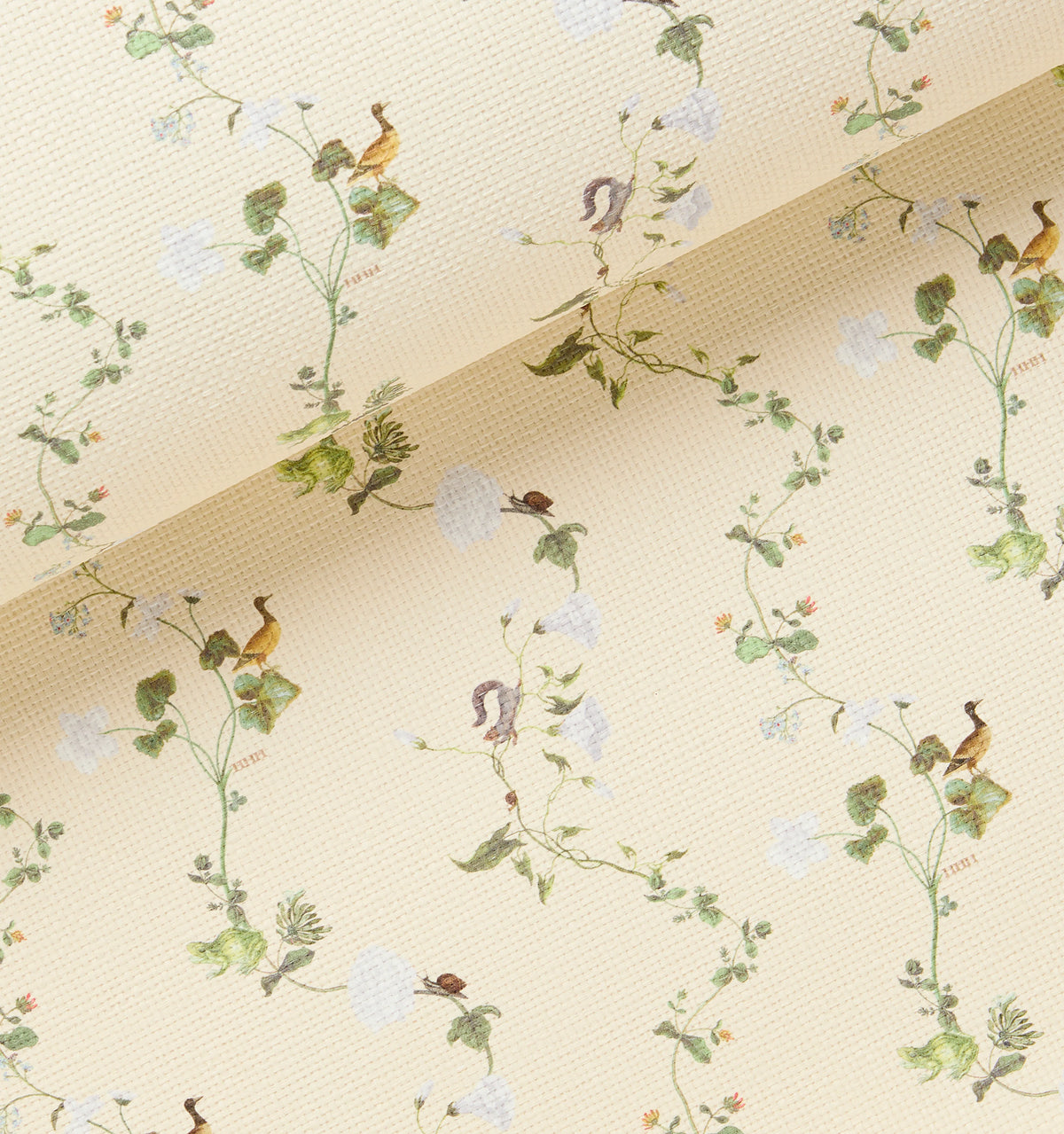 Couturebud Paperweave Wallpaper - Butter Pond Floral