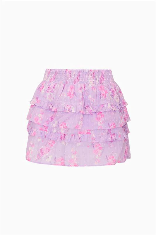 Girls Billie Heirloom Print Skirt - HIBISCUS