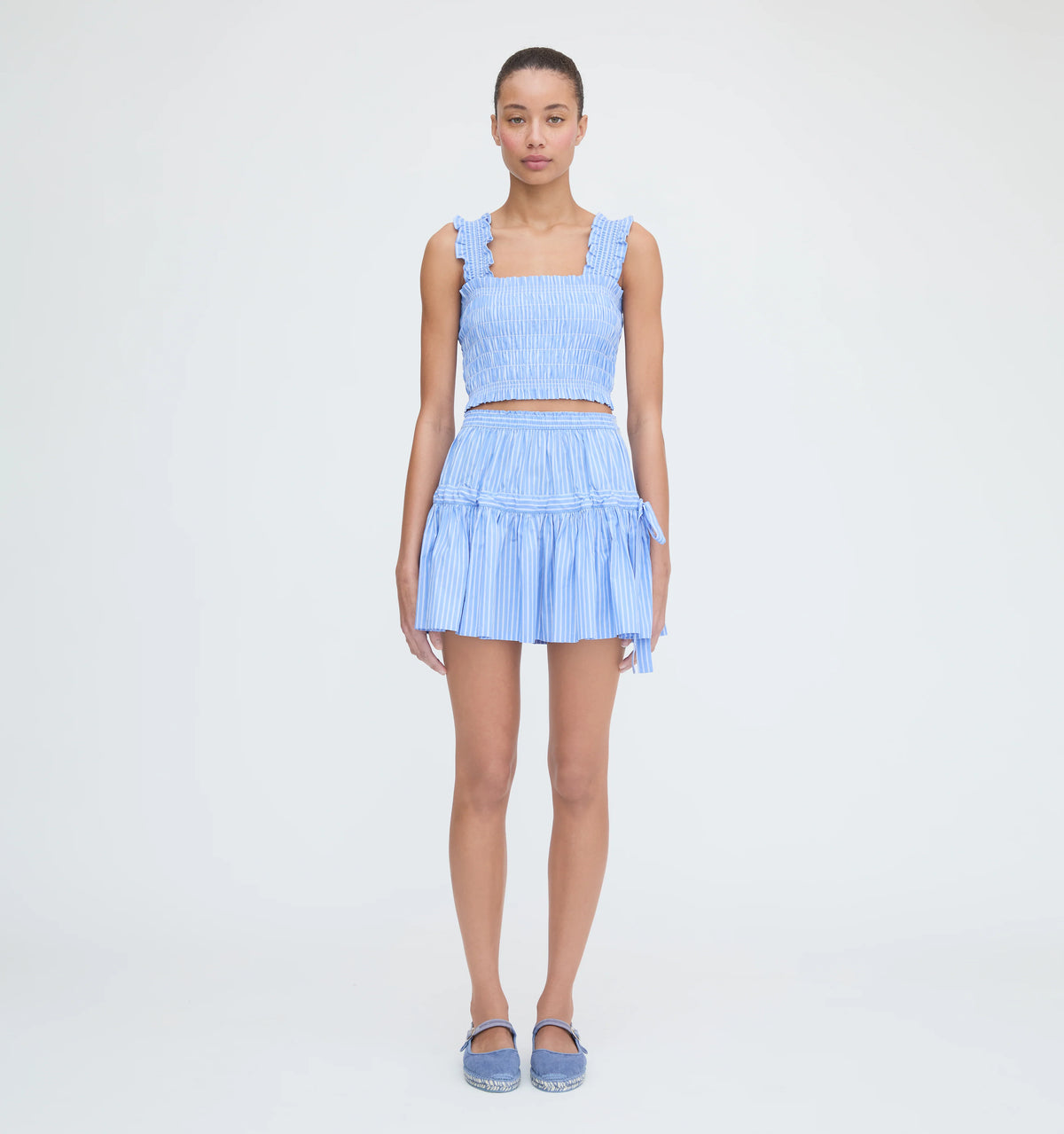 CouturebudThe Chelsea Skirt - Blue Stripe