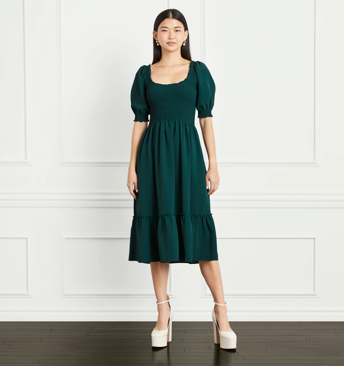 Couturebud The Louisa Nap Dress - Botanical Garden Crepe