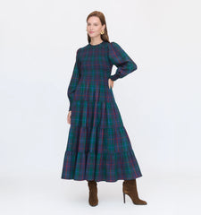 Couturebud The Viviana Nap Dress - Midnight Tartan