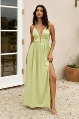 Isla Linen Halter Maxi Dress