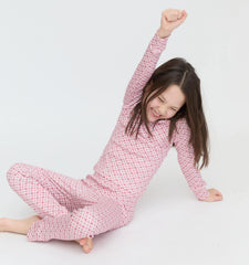 Couturebud The Tiny PJ Set - Rose Circular Lattice