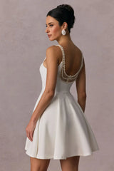 Esther Pearl Embelished Open Back Mini Dress