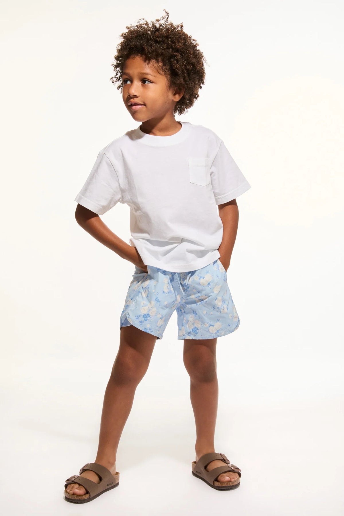 Little Boy Swim Shorts - WHISPER BLUE